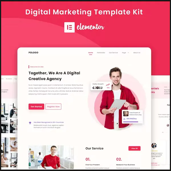 digital marketing agency website template
